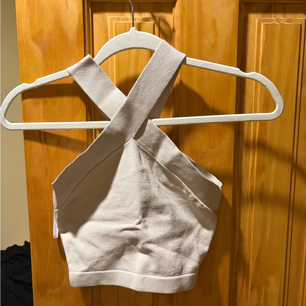 Babaton Cream Cross-Back Bandeau